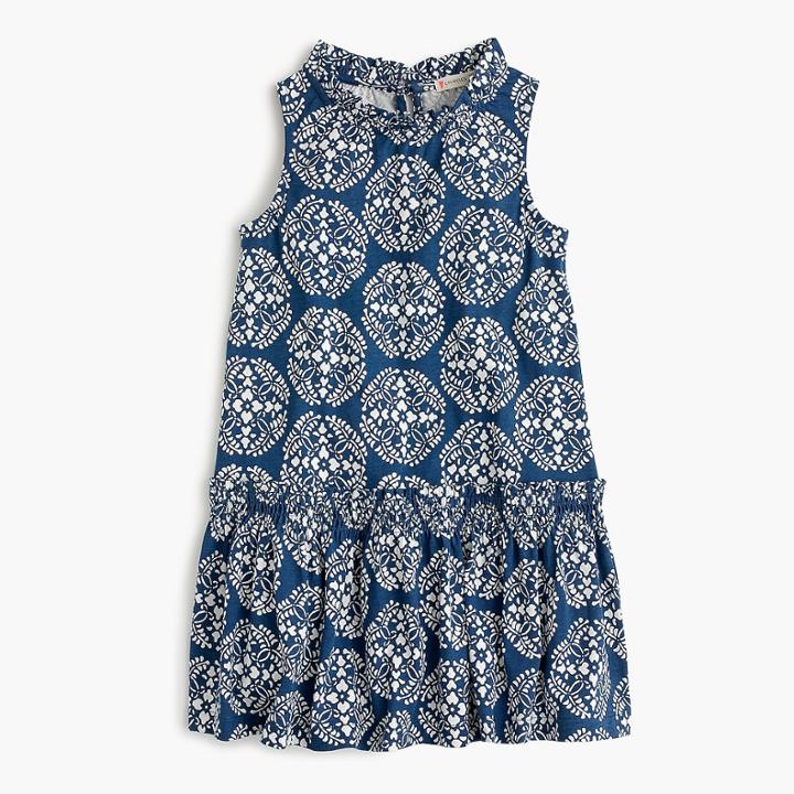 J.Crew Girls' medallion-print dress