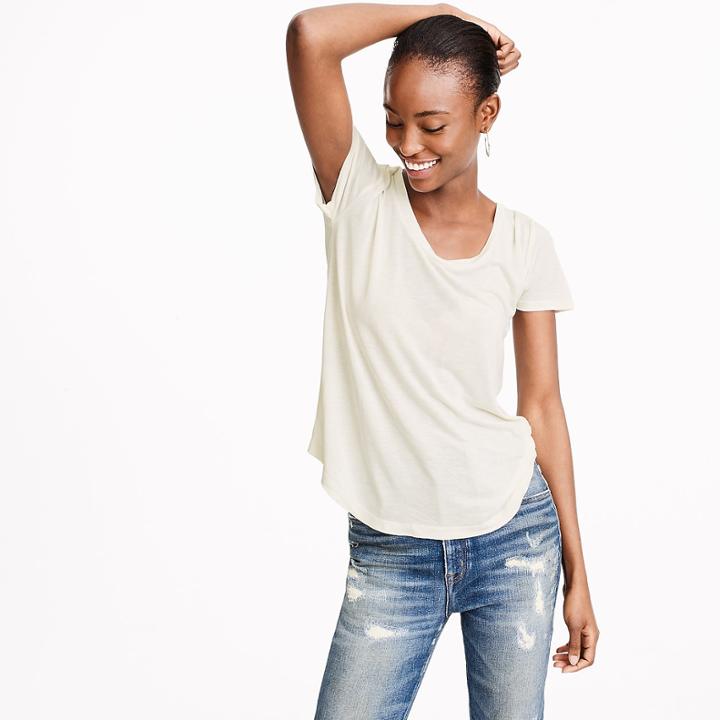 J.Crew Scoopneck Tencel T-shirt