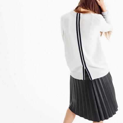 J.Crew Italian cashmere back-zip tunic sweater