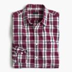 J.Crew Slim slub cotton shirt in red check