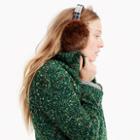 J.Crew Plaid faux-fur earmuffs