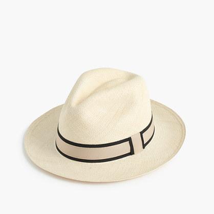 J.Crew Panama hat with double band