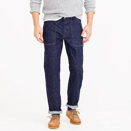 J.Crew Wallace & Barnes work pant in Japanese indigo denim