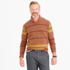 J.Crew Lambswool shawl-collar sweater in blanket stripe