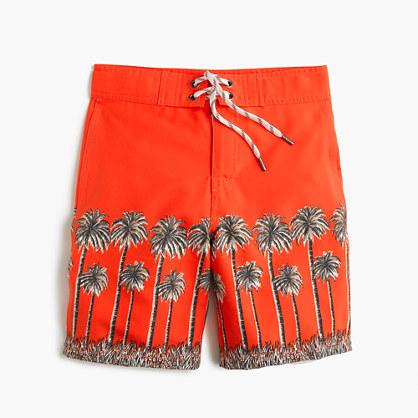 J.Crew Boys' palm tree board short