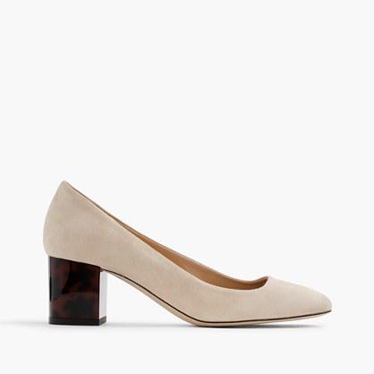 J.Crew Tortoise heels in suede