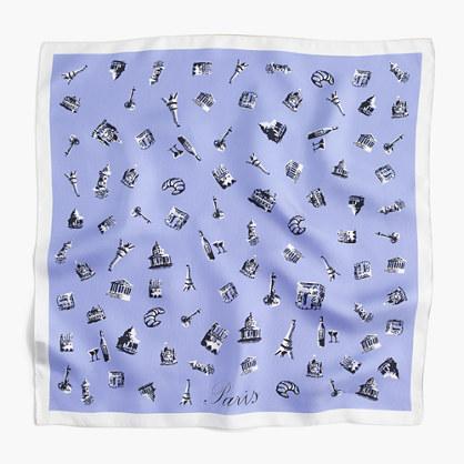 J.Crew Destination Italian silk scarf in Paris print