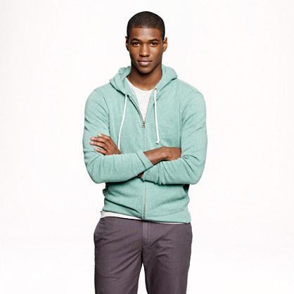 J.Crew Lightweight fleece zip hoodie