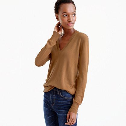 J.Crew Italian featherweight cashmere classic V-neck sweater