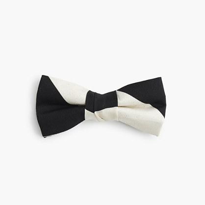 J.Crew Boys' silk bow tie in black and white stripe