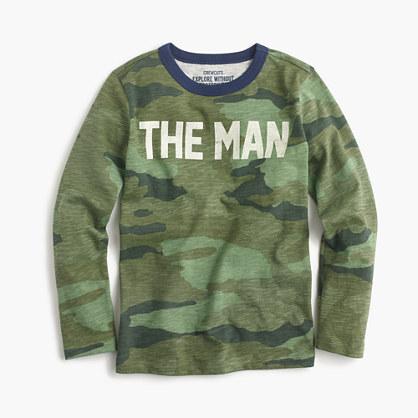 J.Crew Boys' camo-print The Man T-shirt
