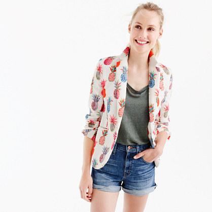 J.Crew Campbell Italian linen blazer in Ratti® painted pineapple