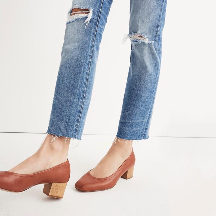 J.Crew The Madewell high-rise slim boy jean: knee-rip edition