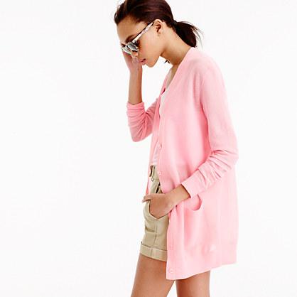 J.Crew Collection cardigan sweater in gauzy cotton