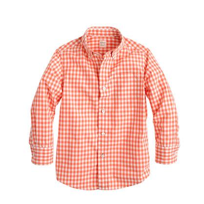 J.Crew Boys' Secret Wash shirt in gingham