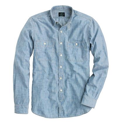 J.Crew Slim selvedge Japanese chambray utility shirt