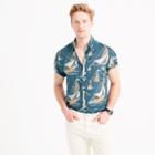 J.Crew Slub cotton short-sleeve shirt in sailboat print