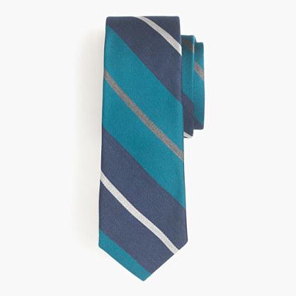 J.Crew English silk tie in Bedford stripe