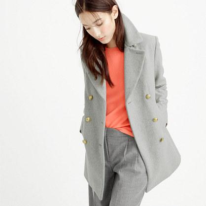 J.Crew Petite wool melton peacoat