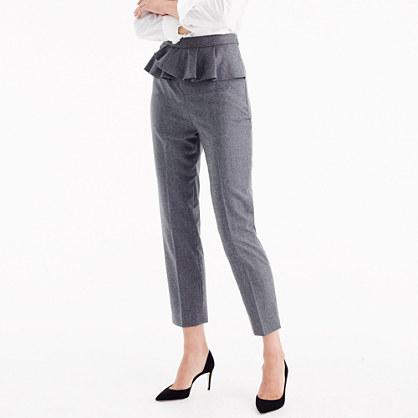 J.Crew Slim trouser with ruffle waist