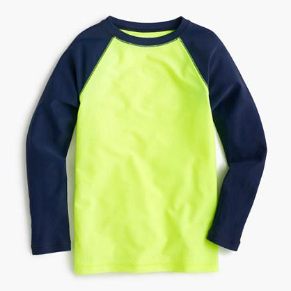 J.Crew Boys' rash guard in neon baseball