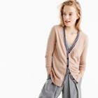 J.Crew Classic V-neck tipped cardigan sweater