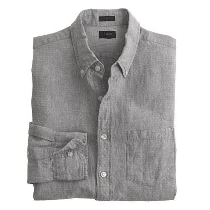 J.Crew Slim Irish linen shirt in dot