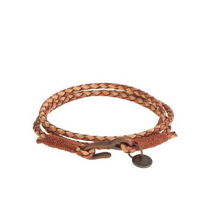 J.Crew Caputo & Co.™ antiqued leather triple-wrap bracelet