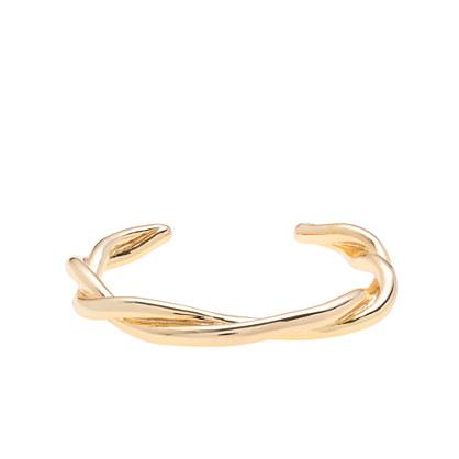J.Crew Gold braid cuff bracelet