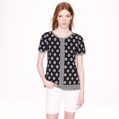J.Crew Mixed prints tee