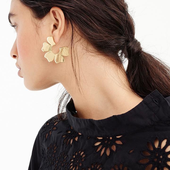 J.Crew Blossom hoop earrings