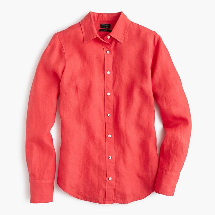 J.Crew Slim perfect shirt in piece-dyed Irish linen