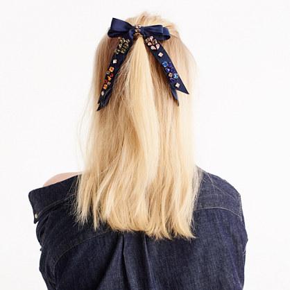 J.Crew Embellished bow barrette