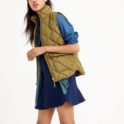 J.Crew Petite excursion quilted down vest