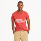 J.Crew Textured cotton T-shirt in red stripe