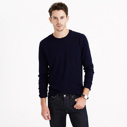 J.Crew Tall long-sleeve textured-cotton T-shirt