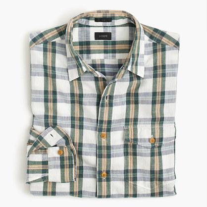 J.Crew Slim heathered slub cotton shirt in alabaster plaid