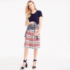 J.Crew Pleated skirt in berry print