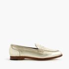 J.Crew Ryan penny loafers in metallic leather