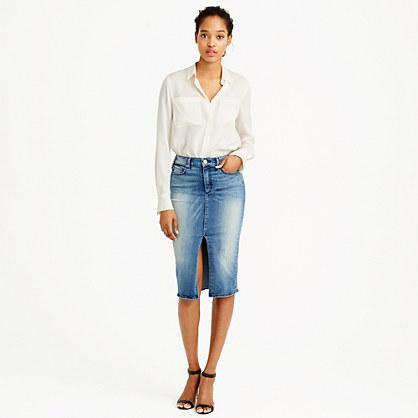 J.Crew McGuire&trade; Marino denim skirt in royalist wash
