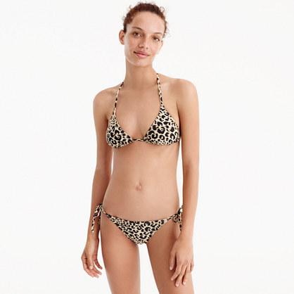 J.Crew String bikini top in leopard print