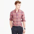 J.Crew Madras shirt in salmon fire
