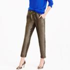 J.Crew Washed lam&eacute; pull-on pant