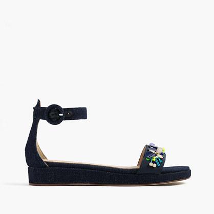 J.Crew Embellished flatform sandals
