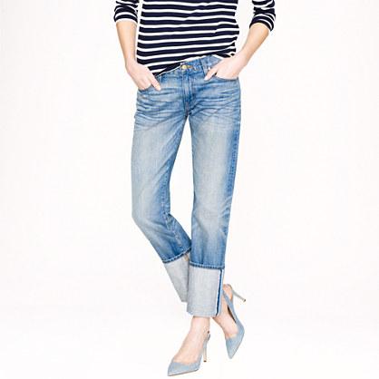 J.Crew Point Sur slim stacker Japanese selvedge jean in klutey wash