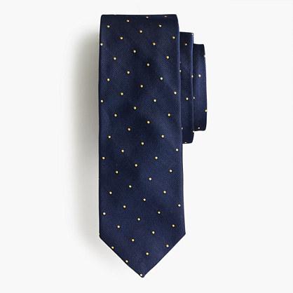 J.Crew Silk tie in white dot