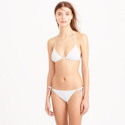 J.Crew Eyelet crochet string bikini top