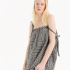 J.Crew Tie shoulder dress in gingham
