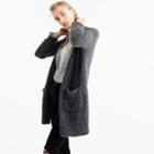 J.Crew Collection rib-trim cardigan sweater in merino wool blend
