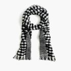 J.Crew Double-faced plaid and houndstooth scarf
